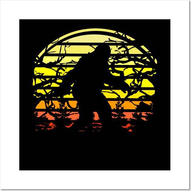 Funny Bigfoot and Sasquatch T Shirts Wall Art by DHdesignerPublic